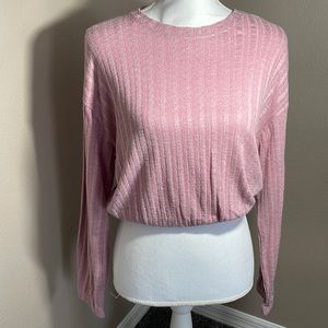 Rosy Pink Cropped Sweater